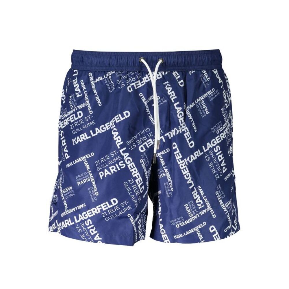 Karl Lagerfeld Blu Polyester Men Swim Men's Boxer
